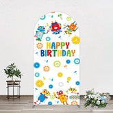 Lofaris Color Measuring Robot Happy Birthday Arch Backdrop
